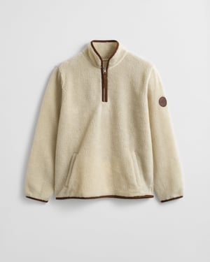 Half Zip Fleece in Ivory