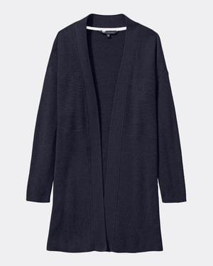 Rib Texture Cardigan in Purple