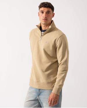 Regular Fit Sweatshirt in Tan