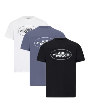 3 Pack Nike Air Max 95 Short Sleeve T-Shirt White/Blue/Black