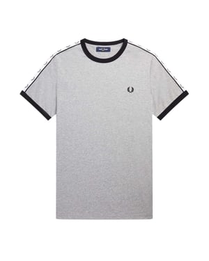Fred Perry Herrars Taped Ringer T-shirt Stål Marl