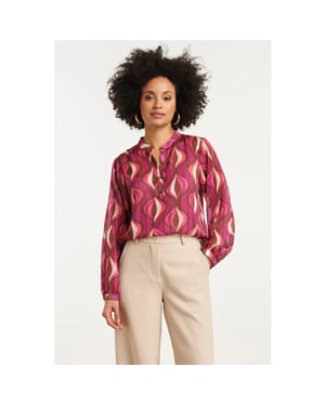 Smashed Lemon 25774 – chiffon blouse met lurex draad |