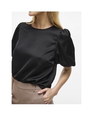 Vila Viellette 2/4 satin puff top noos