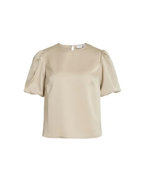 Vila Viellette 2/4 satin puff top noos
