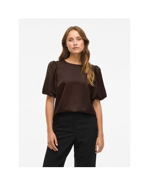 Vila Viellette 2/4 satin puff top noos
