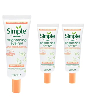 Simple 3x Protect N Glow Brightening Eye Gel Screen stressed Tired eyes,25ml