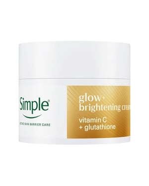 Simple Glow+ Facial Moisturiser Radiance Boosting Hydrating Face Cream, 50ml