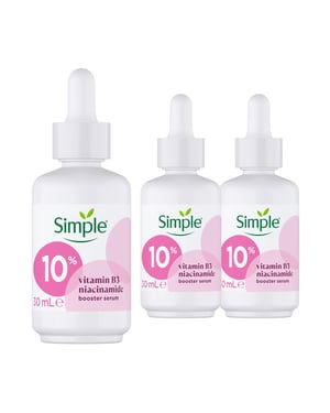 Simple 10% Niacinamide & Vitamin B3 Booster Brightening Skin Serum 30ml, 3 Pk