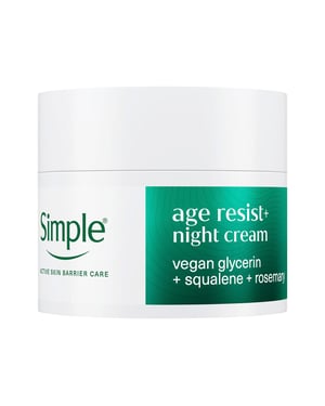 Simple Age Resist+ Night Cream Anti-Ageing Hydrating Face Moisturiser, 50ml