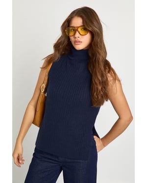 Super Soft Roll Neck Sleeveless Jumper