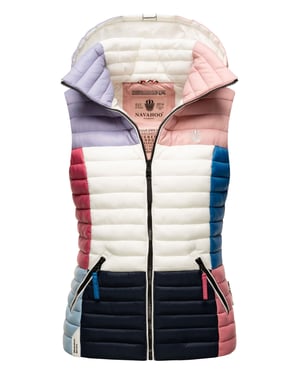Navahoo Shadaa Multikulti dames gewatteerde bodywarmer – Licht, kleurrijk & trendy