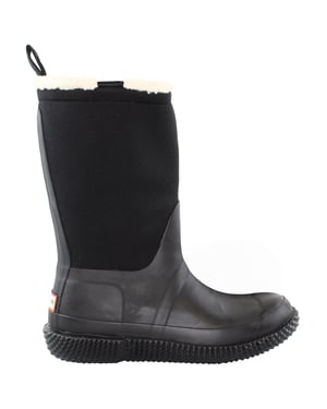 Hunter Sherpa Webbing Womens Black Wellington Boots