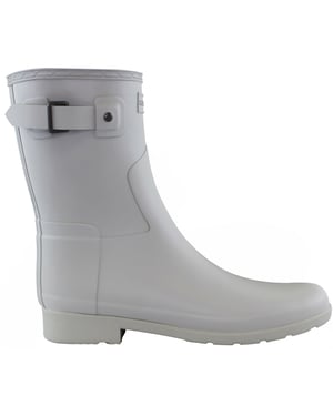 Hunter Refined Short Womens Grey Wellington Boots