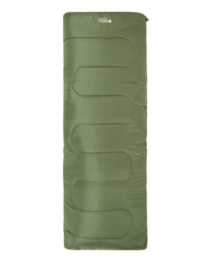 'Basecamp 200' Sleeping Bag with Two Way Zip Summer Camping Sack Bed Khaki