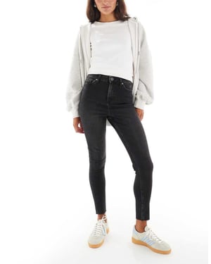 Miss Selfridge – Svarta skinny jeans med hög midja