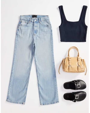 ASOS DESIGN – Ljusblå, bekväma, stretchiga raka jeans