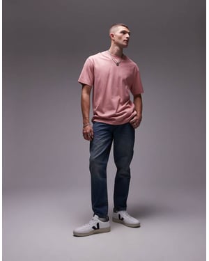 Topman – avsmalnande jeans i mellantvätt