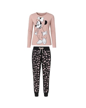 Disney Minnie Onesie Womens Pink/Black Pyjama Set