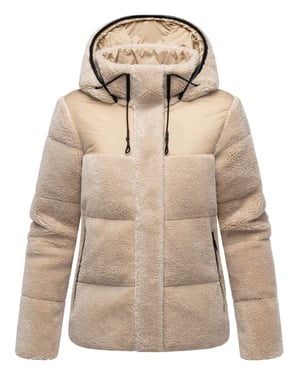 Marikoo dames teddy puffer jas met capuchon – model Kaguraa