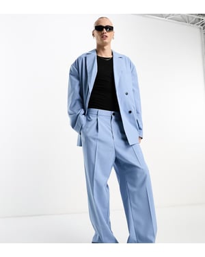 Weekday Uno – Puderblå kostymbyxor med lös passform och del av set, endast hos ASOS