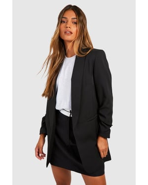 Ruched Sleeve Tailored Blazer
