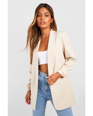 Ruched Sleeve Tailored Blazer