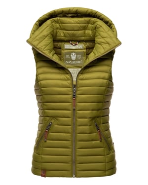 Navahoo Dames Gewatteerde Bodywarmer Shadaa – Lichte Weste met Afneembare Capuchon