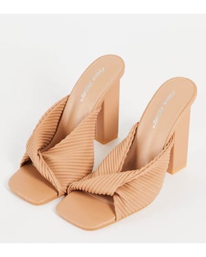 Public Desire – Wide Fit Beachbabe – Neonrosa plattformsandaler med bred passform