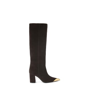 Kurt Geiger London Suede Regent Cap Knee Boots