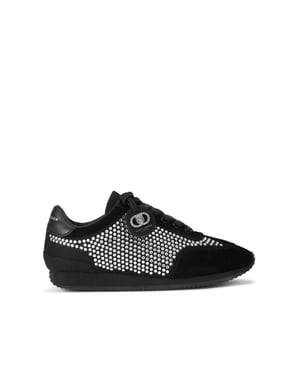 Kurt Geiger London Suede Fabric Chelsea Crystal Tag Sneakers