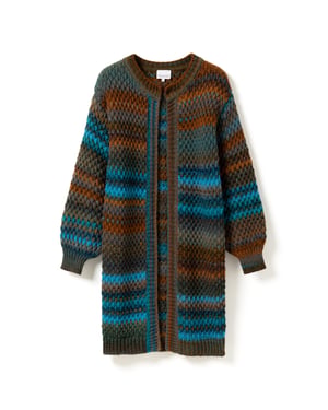 Gio gebreide cardigan in turquoise