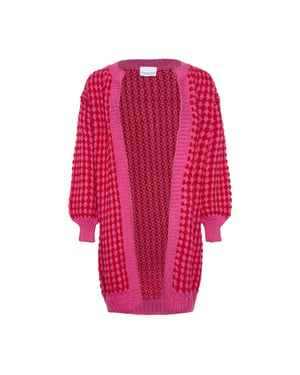 Gio gebreide cardigan in roze