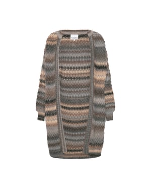 Gio gebreide cardigan in lichtgrijs