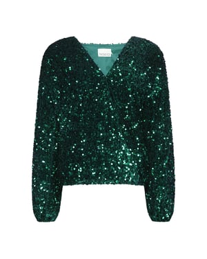 Teagan wikkelblouse in groen