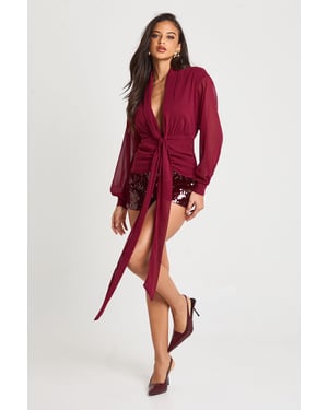 Chiffon Draped Blouse