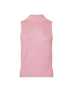 Keshia gebreide top in roos