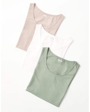 ASOS DESIGN – Essentials – 3-pack linnen med muscle fit i flera färger
