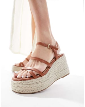 schuh – Exclusive Vienna – Bruna espadriller med kilklack och band