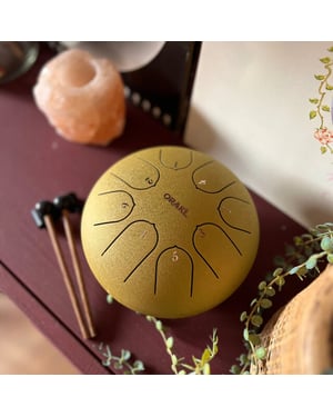 Orakl Steel tongue drum echo zonnegloed goud