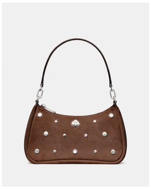 Kayla Suede Studs Small Convertible Shoulder Bag