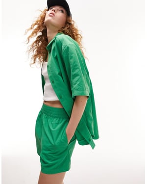 Topshop – Gröna boxershorts i nylon med pull-on-modell, del av set