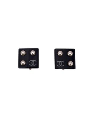 Chanel Plastic Earrings CC