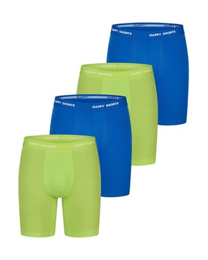 Happy Shorts Heren Retro Boxer Neon Lang 4-Pack Retro korte broeken, vintage boxers,