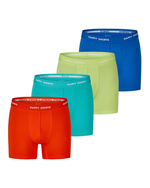 Happy Shorts Heren Retro Boxer Neon 4-Pack Retro korte broeken, vintage boxers,