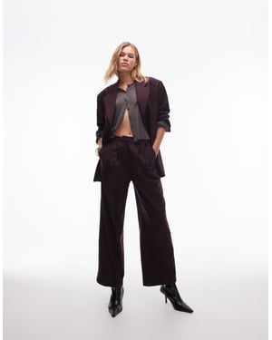 Topshop co ord trouser in burgundy BURGUNDY