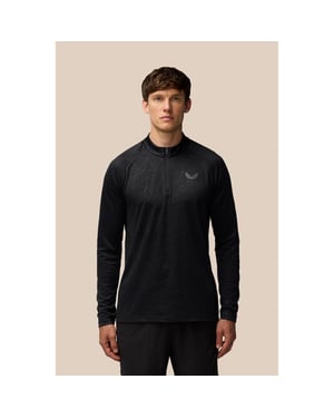 Castore Adapt Training 1/4 Zip Top Polyester Heren Zwarte Actieve T-Shirts