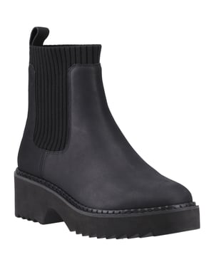 TOMS Millie Leather Women's Black Heeled Ankle Boots