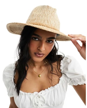 Accessorize fedorahatt i strå