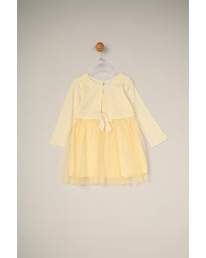 Mock Cardigan Dress