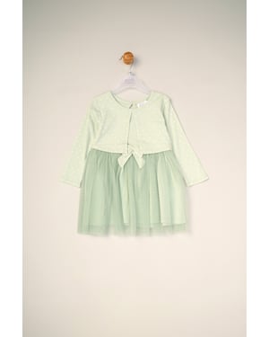 Mock Cardigan Dress